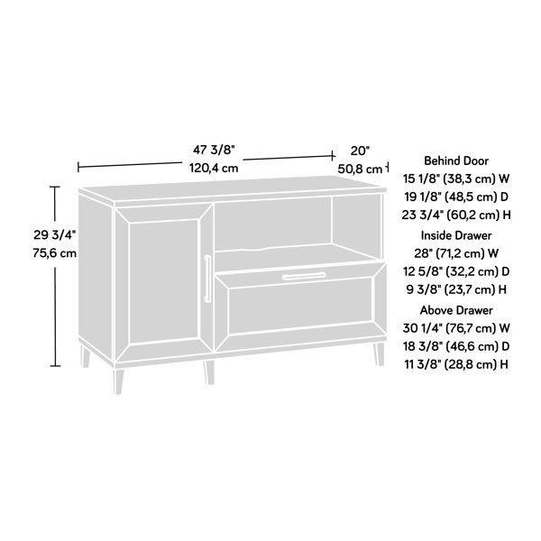 Oliver Juetta 47.4'' Wide 1 Drawer Filing Credenza Wayfair